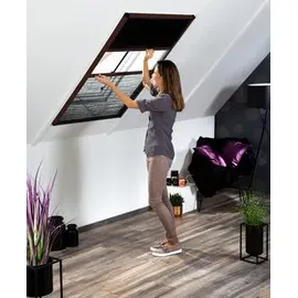Hecht Culex Fliegengitter Alu Plissee 110 x 160 cm Braun