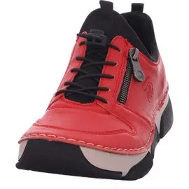 Rieker Slip-On Sneaker, mit Gummizug und Schnellverschluss rot