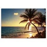 cover your desk Palmen am Strand“ aus hochwertigem Vinyl Mehrfarbig 40 cm