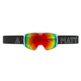 Matt Kompakt Skibrille - White / Red - One Size