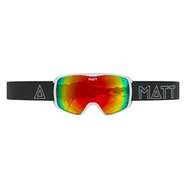 Matt Kompakt Skibrille - White / Red - One Size