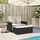 vidaXL Gartensofa mit Kissen 2-Sitzer Schwarz Poly Rattan