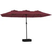 VidaXL Doppel-Sonnenschirm Bordeauxrot 449x245 cm