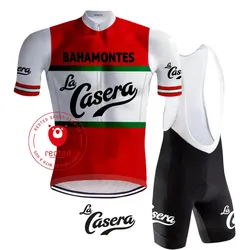 Retro Radsport Outfit La Casera - REDTED bunt M