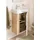 Fackelmann Waschbeckenunterschrank 44 x 60 x 24,3 cm Weiß