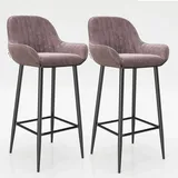Phoenix Playboy Barhocker »MARILYN«, 2er-Set Samt, Rosa/Schwarz