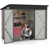 Costway Gartenhaus 2,35 x 1,17 m Grau