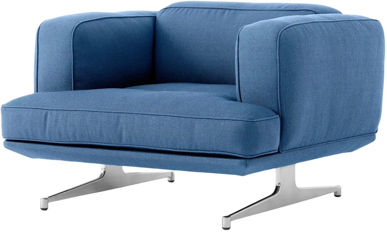 &Tradition Inland AV21 Sessel, polished aluminium / vidar 733