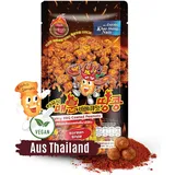 Khao Shong – Geröstete Erdnüsse im Teigmantel BBQ - Scharfer Asia Snack mit Barbeque Geschmack - Snacks & Nüsse aus Thailand – 1 x 80g