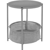 Beistelltisch mit Korb Couchtisch Tabletttisch Sofatisch Metall Ø 43cm