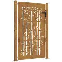 vidaXL Gartentor 105 x 155 cm Braun/Bambus