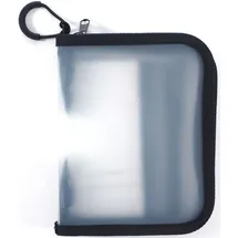 FolderSys Reißverschlusstasche A7 PP schwarz/transluzent Zip schwarz