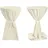 TexDeko Stehtischhusse Premium Creme Ø 60cm mit Schleifenband