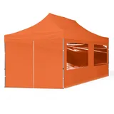 TOOLPORT Faltpavillon Economy 3 x 6 m inkl. 4 Seitenteile orange 59029