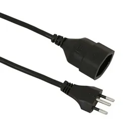 VALUE Verlängerungskabel T12/T13, schwarz, 5 m