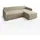 lookway Ecksofa Cuddle Textil mit Schlaffunktion und Bettkasten 2-Sitzer Beige
