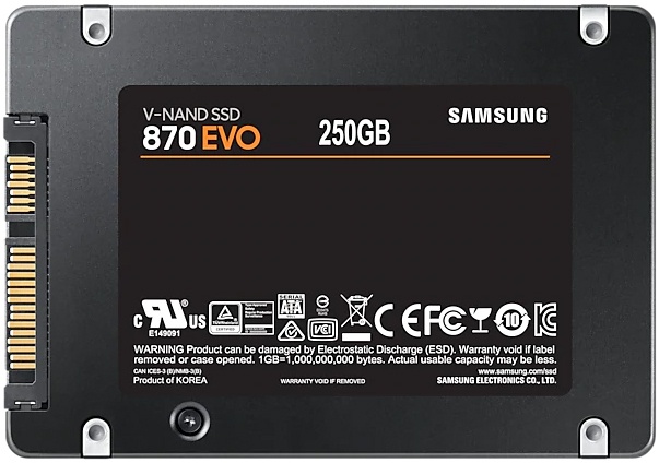 Samsung 870 EVO SSD 250GB 2.5 Zoll SATA 6Gb/s Interne Solid-State-Drive