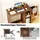 Costway Kleiner Schreibtisch, 2 Fächern, PC-Tisch, Bürotisch für kleine Räume, 80 x 40 x 74 cm Braun