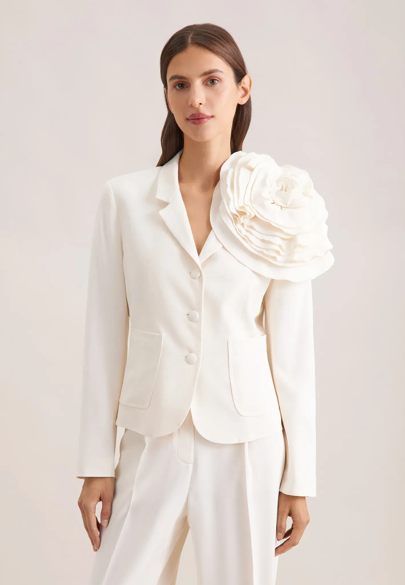 Jackenblazer SEIDENSTICKER, Damen, Gr. 38, weiß (sanftes weiß), 99% Viskose, 1% Elastan, unifarben, Blazer