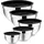 luxuskollektion Rührschüssel Set 5-teilig Edelstahl Salatschüssel Schwarz