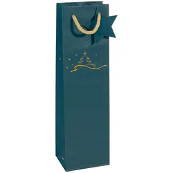 Sigel GT036, Geschenkverpackungstasche, Blau, Abbildung, Papier, Weihnachten, Ma