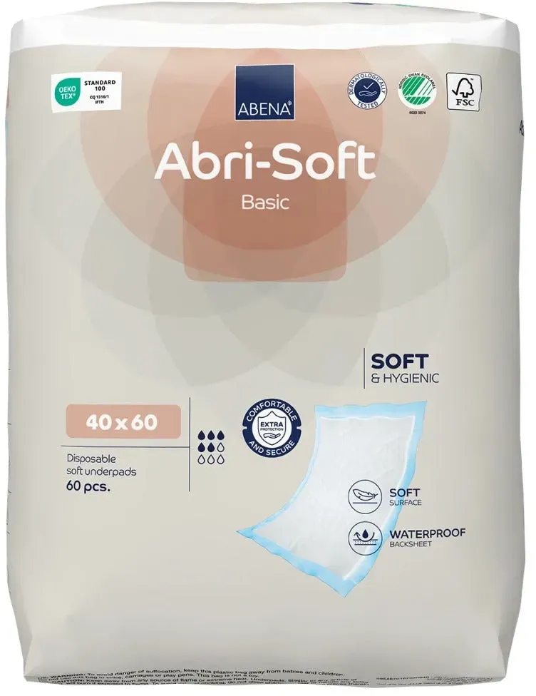 Abri Soft Basic Einmalunterlage 40 x 60 cm, 60 Stück 4 x 60 = 240 Stück