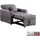 Hti-Living Relaxsessel Maritta Polyester 87 x 90 x 94 cm Dunkelgrau mit Becherhalter und Seitentasche