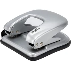SIGMA Locher PU04, Metall, silber, 2-fach, 35 Blatt