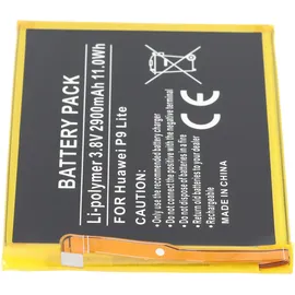 AccuCell Akku passend für Huawei P9 Lite Akku HB366481ECW Li-Polymer, 3,8V, 2900mAh, 11,0Wh, built-in, ohne Werkzeug