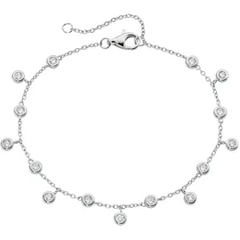 Smart Jewel Armband mit Zirkonia Silber 925 silberfarben 19 cm