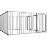 vidaXL Outdoor-Hundezwinger 200 x 200 x 100 cm Stahl Silber