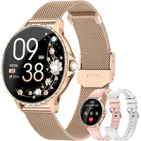 Smartwatch Damen Frauen mit Telefonfunktion Armbanduhr Sportuhr Fitnessuhr