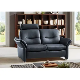 Hukla Couch Glattleder 2-Sitzer Blau