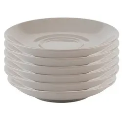 6 APS Untertassen Snug Kaffee grau