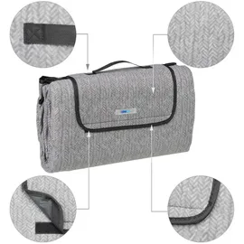 Relaxdays Picknickdecke grau 200 x 200 cm