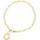 GIORGIO MARTELLO MILANO Charm-Armband mit Schriftzug aus Silber 925 goldfarben 16 cm