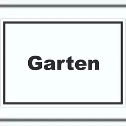 Garten Aufkleber mit Text Blumen Rasen waagerecht A7 (74x105mm)
