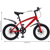 TaNeHaKi 18 Zoll Kinderfahrrad Mädchenfahrrad Jungenfahrrad Jungen Mountainbike Jungen Mädchen Fahrräder Kinderrad Mountainbike mit Elektrische Taschenlampe Rot - Rot