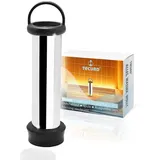 tecuro Standrohr 1 1/2 Zoll x 140 mm für Duschablauf, Spüle, Ausgussbecken, Ms Chrom