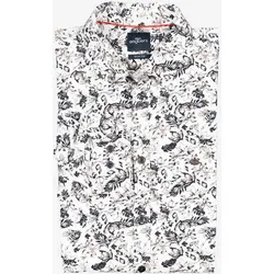 engbers Herren Jersey-Hemd slim fit beige gemustert - L