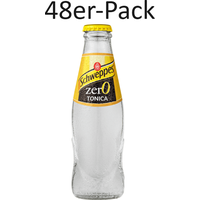 48x Schweppes Zero Tonica,Tonic Water Ohne Zucker,Alkoholfreie Getränke 18cl
