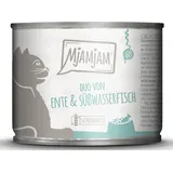 MjAMjAM Duo von zarter Ente - Süßwasserfisch an Möhrchen, 200g), - 200.0 g