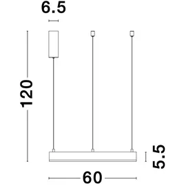 Nova Luce Motif 1-flg. 60 cm rund weiß