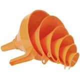 Pressol Trichter-Set 6teilig Kunststoff 0,05 l/1,2 l 160 mm orange