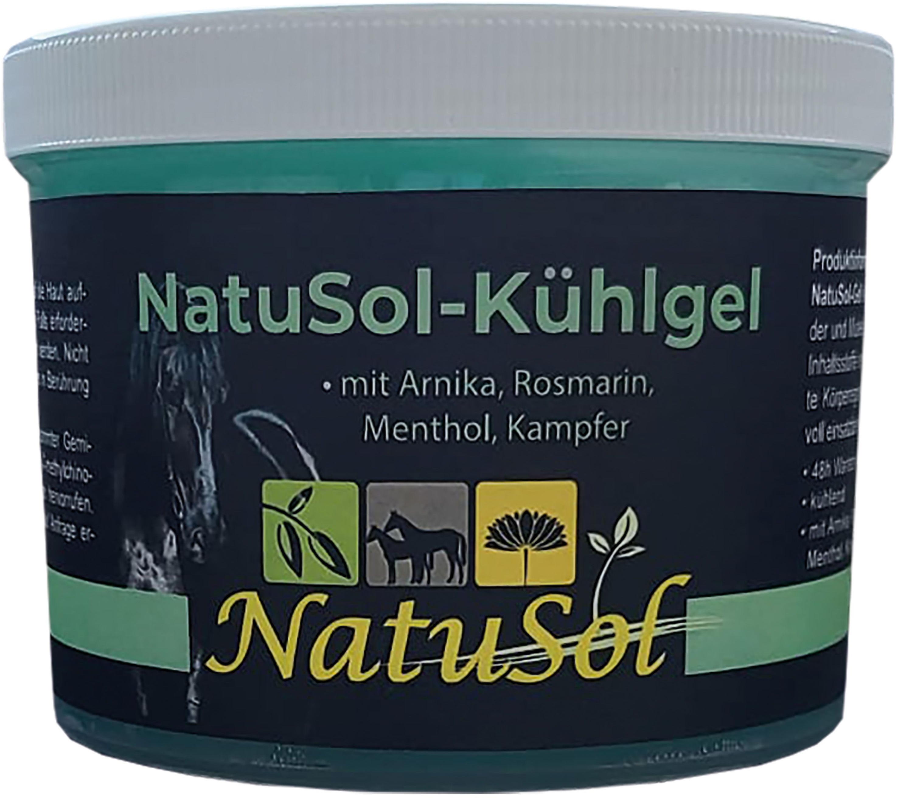 NatuSol Gel für Pferde - kühlend, mit Arnika, Rosmarin, Menthol & Kampfer 500 g