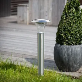 LINDBY Solarleuchte Edelstahl 66 cm 1er Set grau