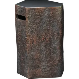 ELEMENTI Abdeckung für 11 kg Gasflaschen Naturstein-Optik 47 x 38 x 62 cm Braun