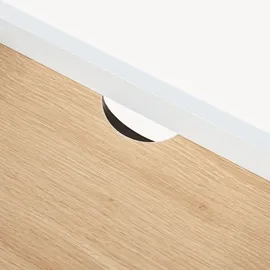 [en.casa] Nachtschrank Kuorshare 55 x 42 x 37 cm Weiß/Eicheoptik