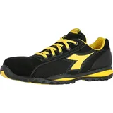Diadora Utility Glove Text Low S1PS, Sicherheitsschuhe Unisex - Schwarz/Gelb - 38 EU