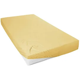 H. G. Hahn Spannbettlaken Jersey-Baumwolle 150 x 200 cm gelb